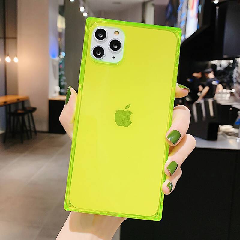 

Square Tinted iPhone Case, Yellow neon