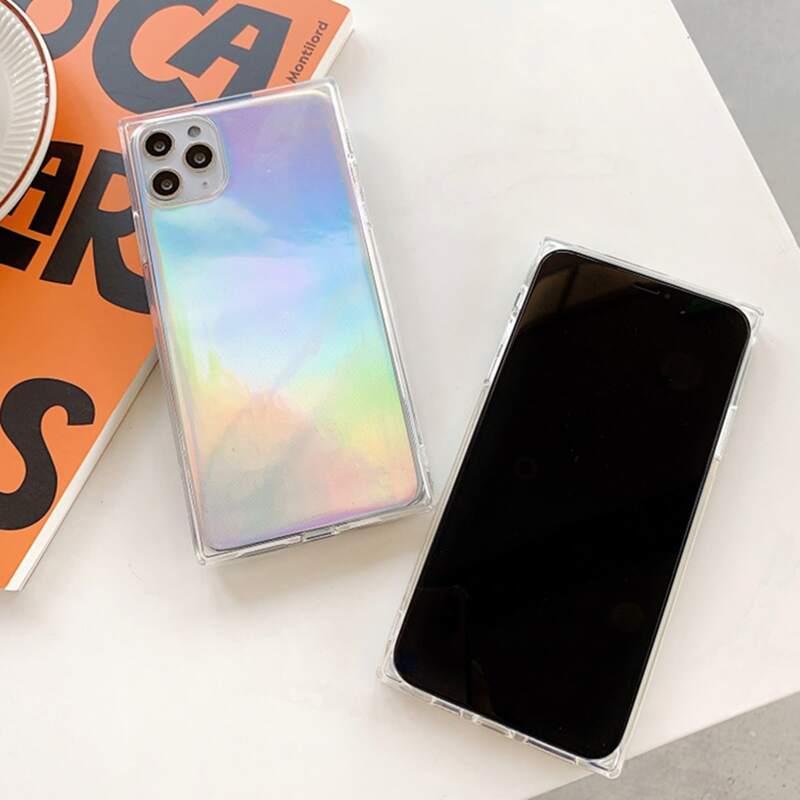 

Square Holographic iPhone Case, Multicolor