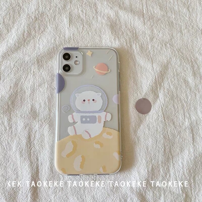

Cartoon Galaxy Clear iPhone Case, Multicolor