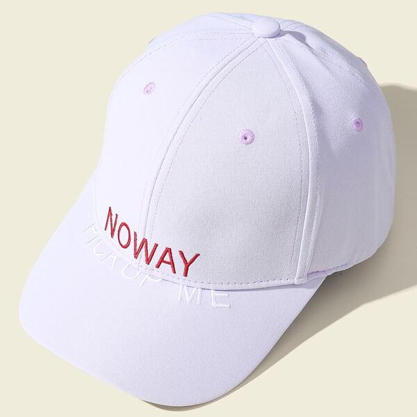 

Letter Embroidered Baseball Cap, Purple