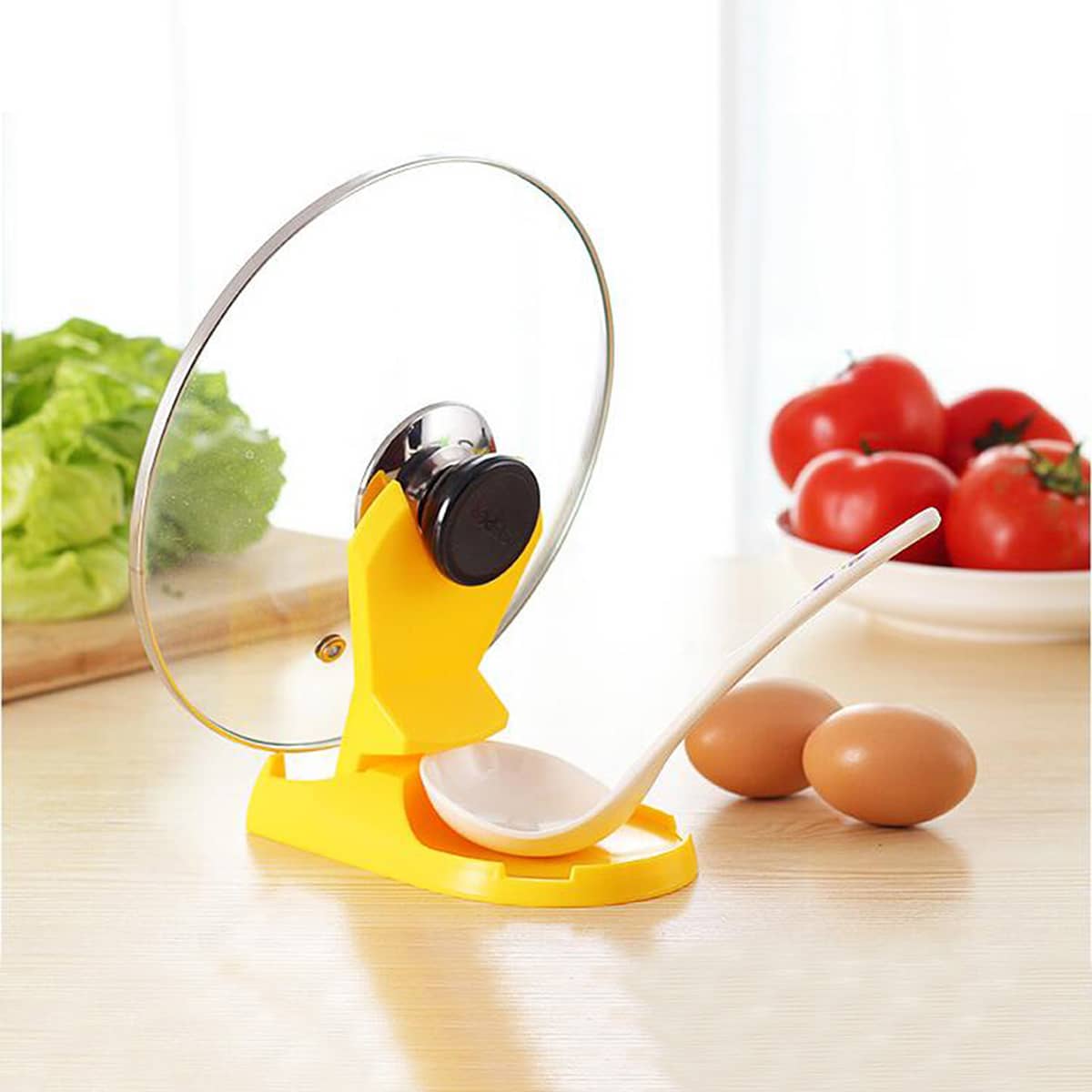 

1pc Foldable Random Color Pot Lid Rack, Multicolor