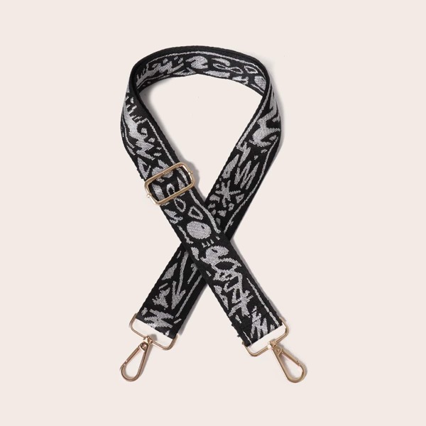 

Colorblock Bag Strap, Black