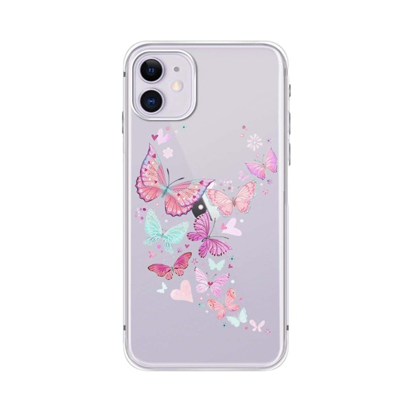 

1pc Butterfly Print iPhone Case, Clear