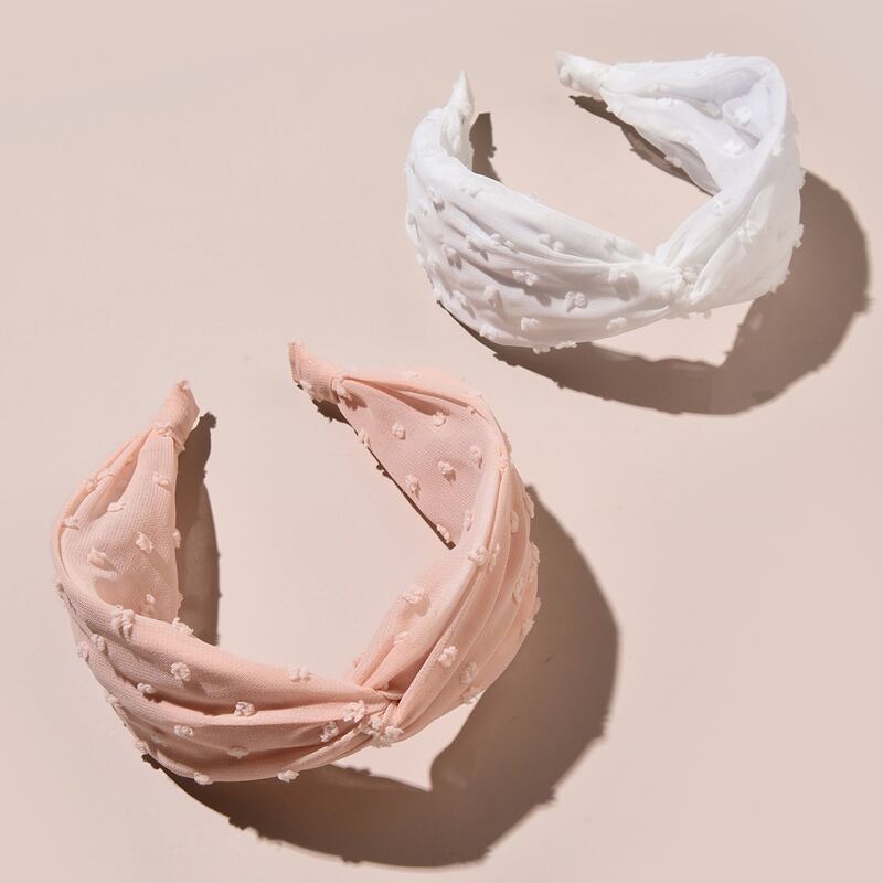 

2pcs Cross Knot Hair Hoop, Multicolor