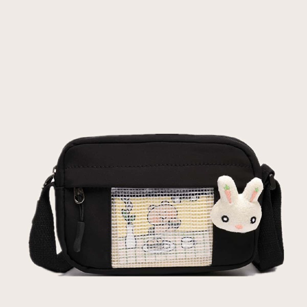 

Girls Cartoon Graphic Crossbody Bag, Black