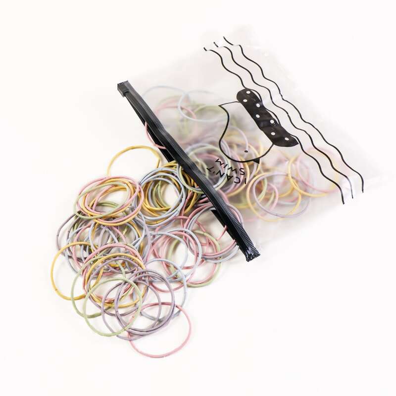 

100pcs Colorful Hair Tie, Multicolor