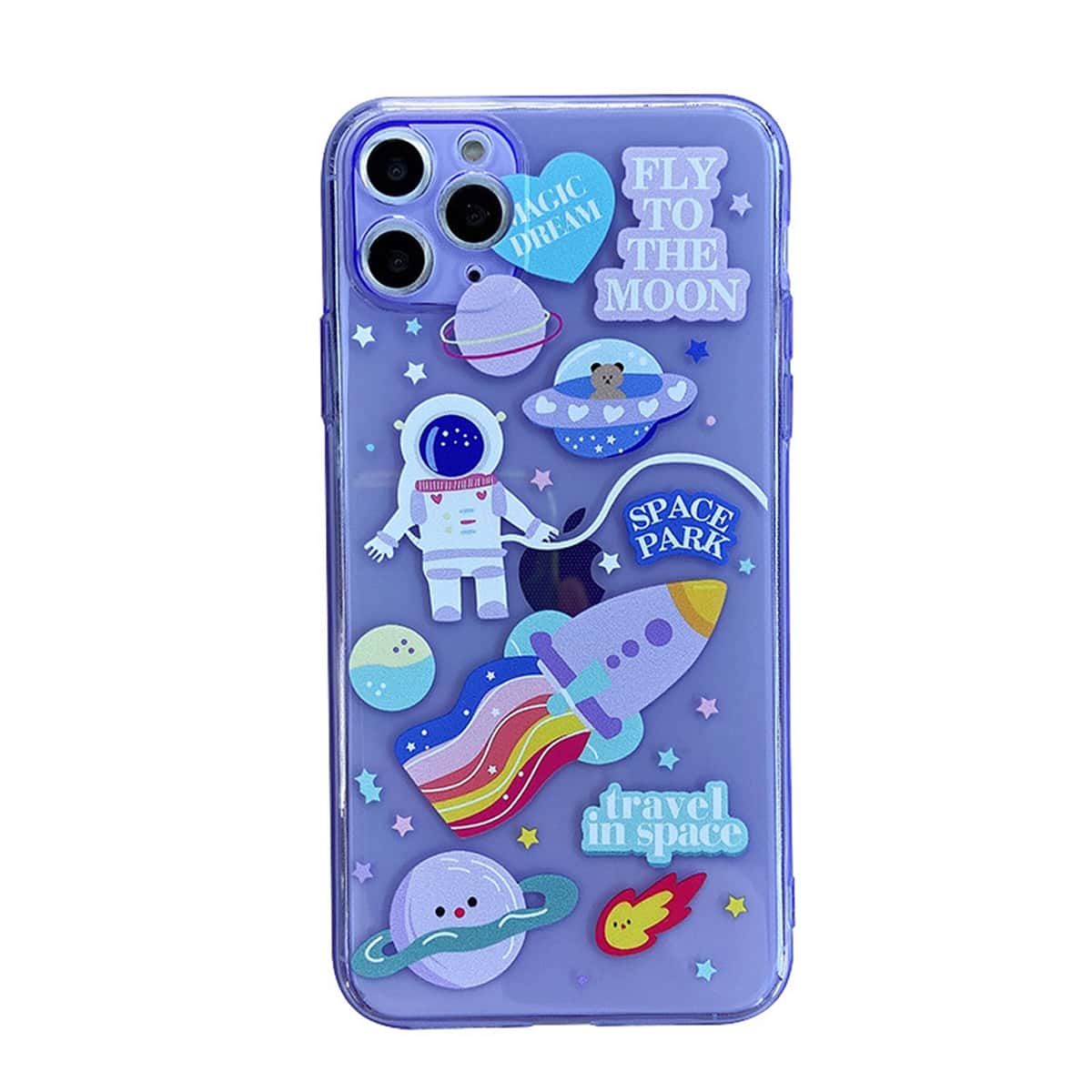 

Cartoon Galaxy Clear iPhone Case, Multicolor