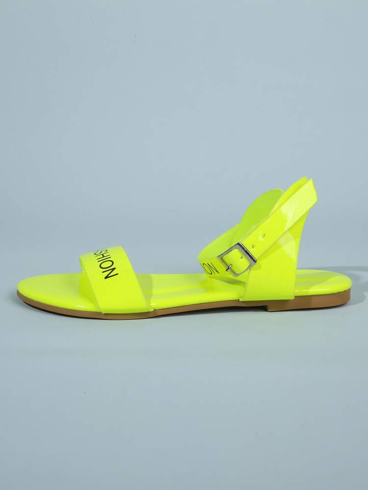neon lime sandals