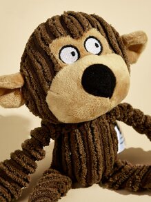 1 件毛絨橡膠寵物玩具,用於咀嚼、磨牙和發出聲音,僅供寵物使用 - 卡其色 - 查看 6