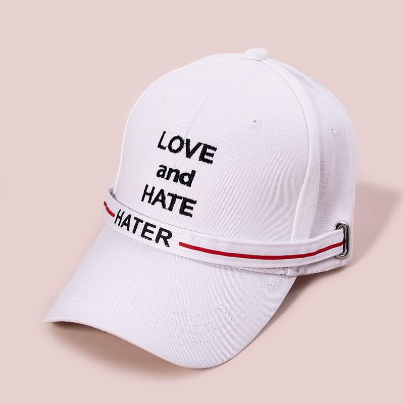 

Guys Letter Embroidery Baseball Cap, White