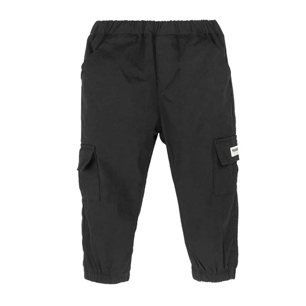 

Toddler Boys Letter Patched Cargo Pants, Black
