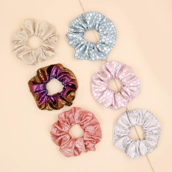

6pcs Polka Dot Pattern Scrunchie, Multicolor