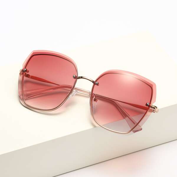 

Irregular Rimless Sunglasses, Multicolor