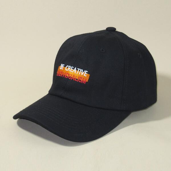 

Men Letter Embroidery Baseball Cap, Black