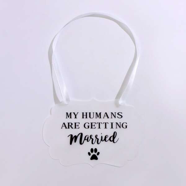 

1pc Married Dog Sign, White