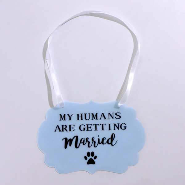 

1pc Married Dog Sign, Blue