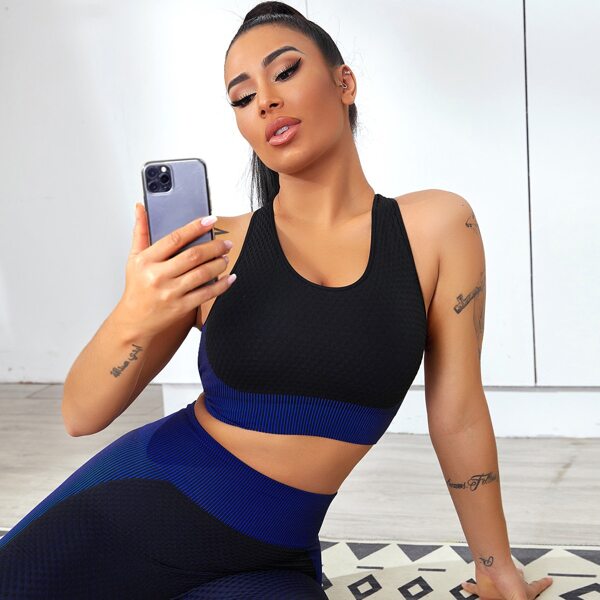 

Criss Cross Backless Sports Bra, Black