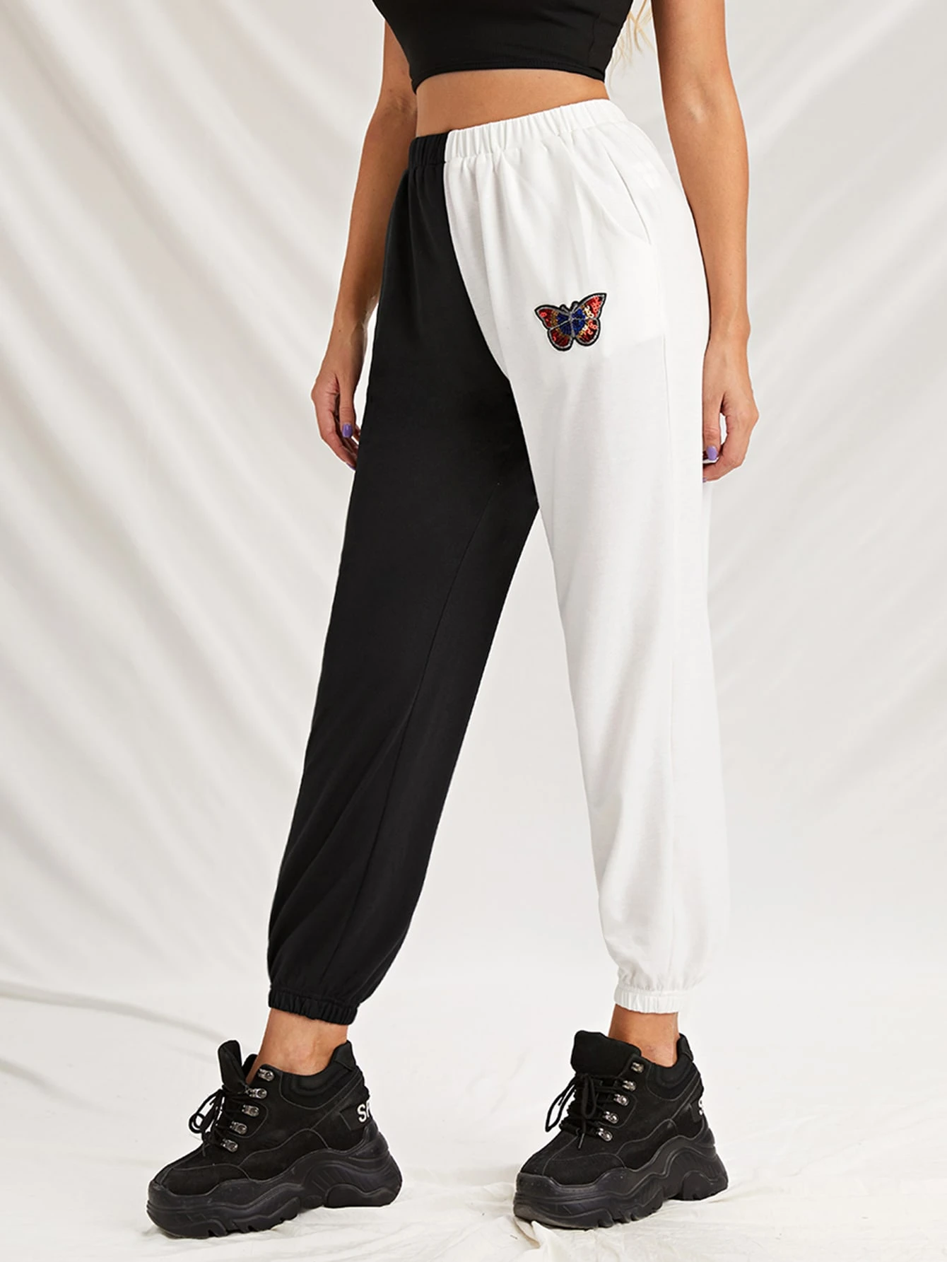 Shein pantalon bicolore Clearance
