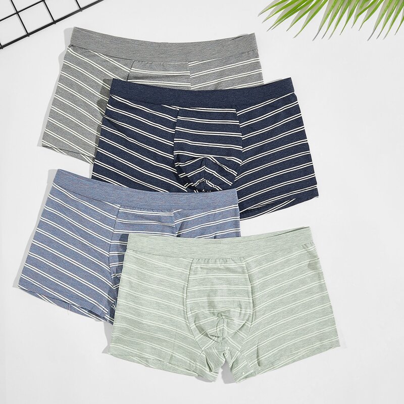 

Guys 4pcs Striped Boxer Brief, Multicolor