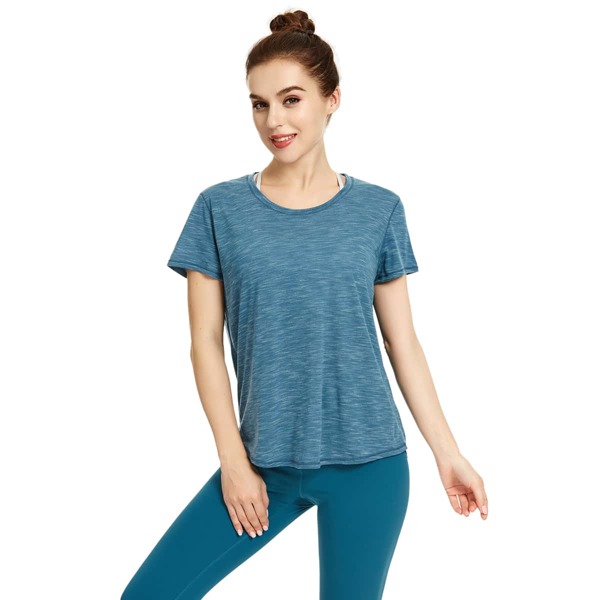 

Letter Graphic Space Dye Sports Tee, Blue