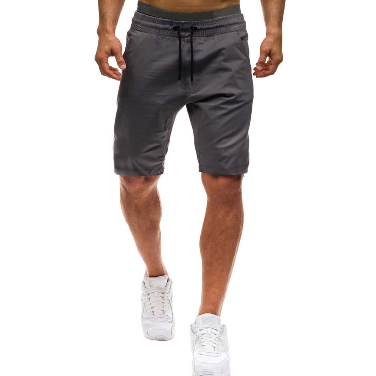 

Guys Drawstring Waist Track Shorts, Grey