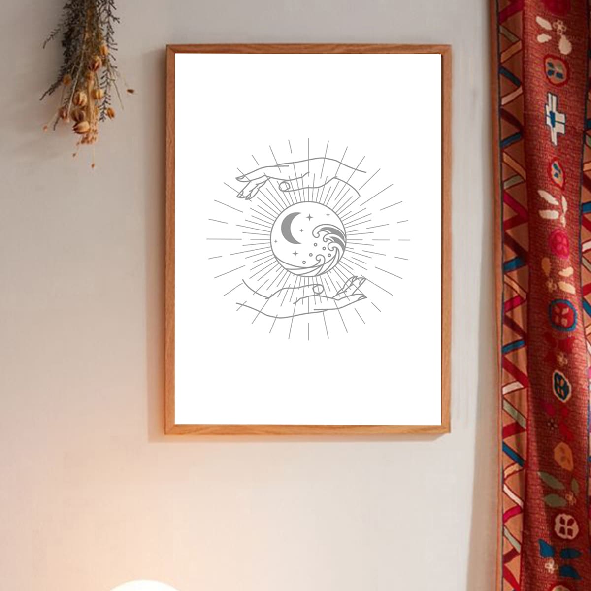

Hand Print Wall Painting Without Frame, Multicolor