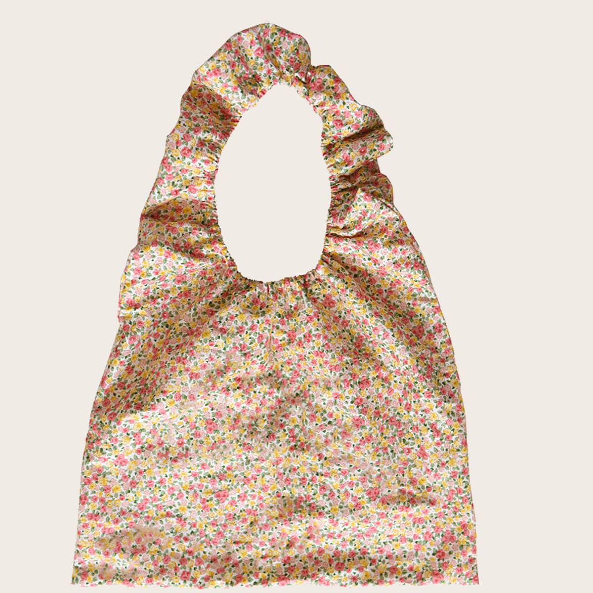 

Ditsy Floral Ruched Tote Bag, Multicolor