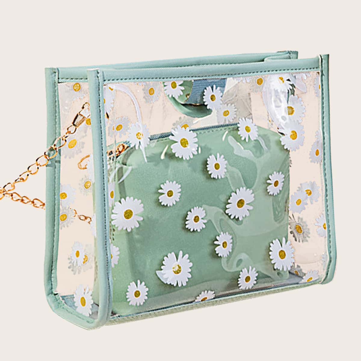 

Daisy Clear Bag & Inner Pouch