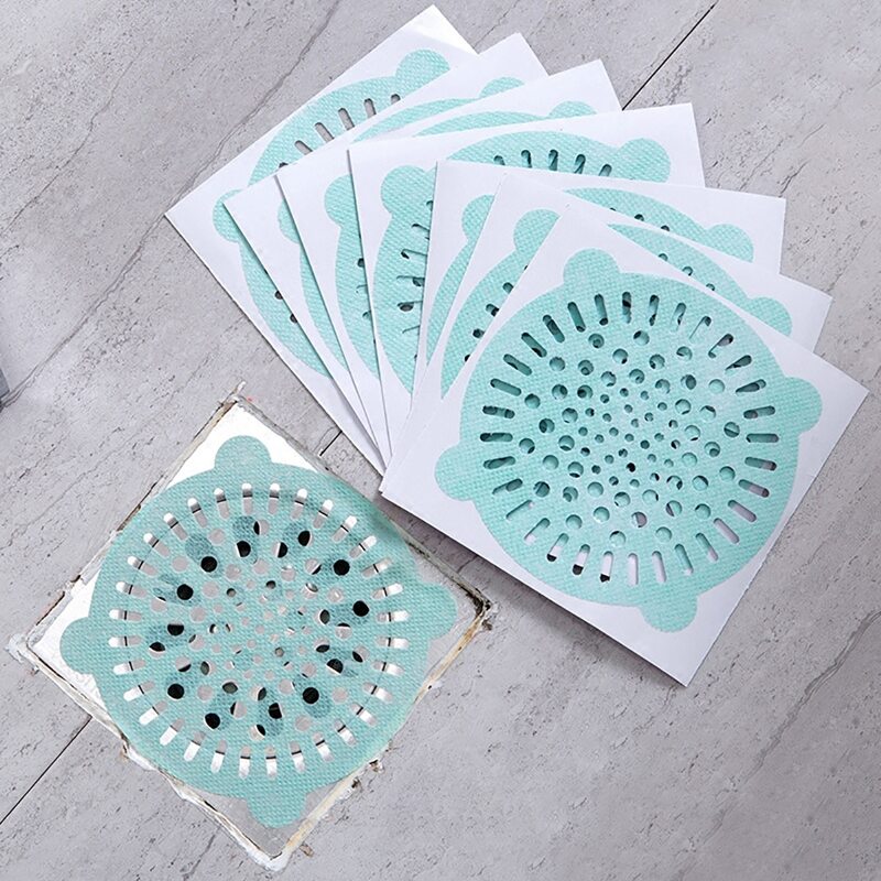 

10pcs Disposable Floor Drain Sticker, Green