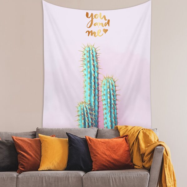 

Cactus Print Tapestry, Multicolor