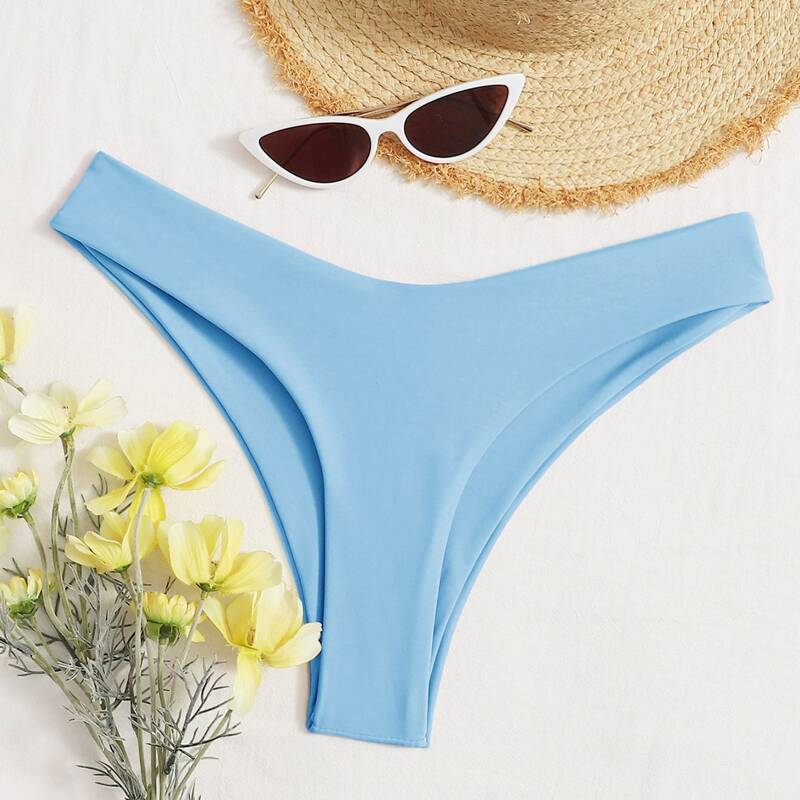 

High Leg Bikini Panty, Pastel baby blue