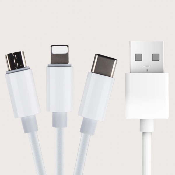 

3 в 1 дата-кабель для телефона, Белый
