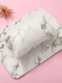 白色大理石PU皮革美甲手枕帶時髦可折疊桌墊指甲繪畫扶手支架柔軟PU皮革手腕墊美容院用品美甲聯係成套工具 - 彩色 - 查看 3