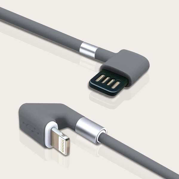 

1шт коленчатый зарядный кабель для iPhone, Серые