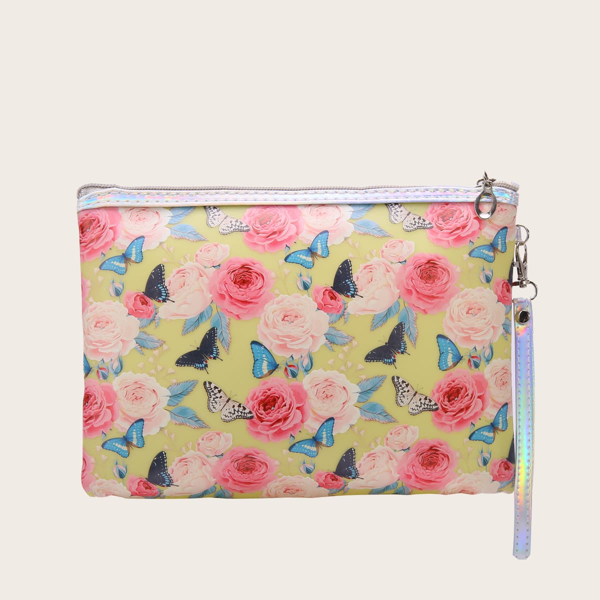 

Rose & Butterfly Makeup Bag, Multicolor