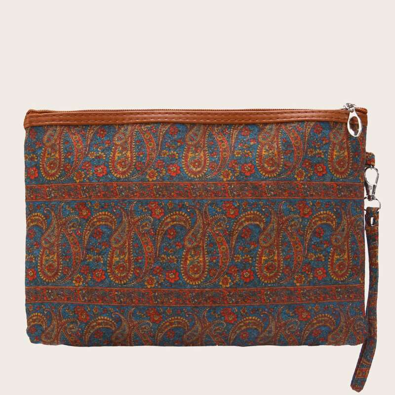 

Paisley Zipper Makeup Bag, Multicolor