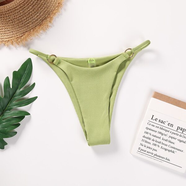 

Rib Ring Linked Bikini Panty, Lime green