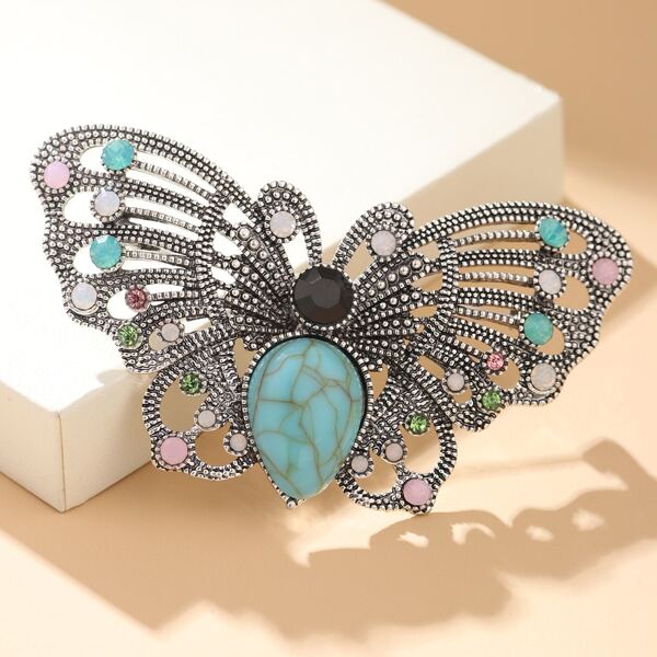

Hollow Out Butterfly Design Brooch, Silver