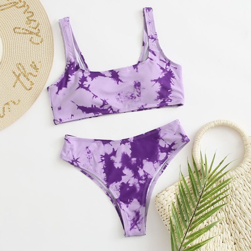 

Tie Dye Bikini Swimsuit, Purple