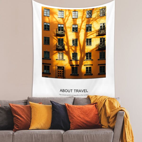

House Print Tapestry, Multicolor