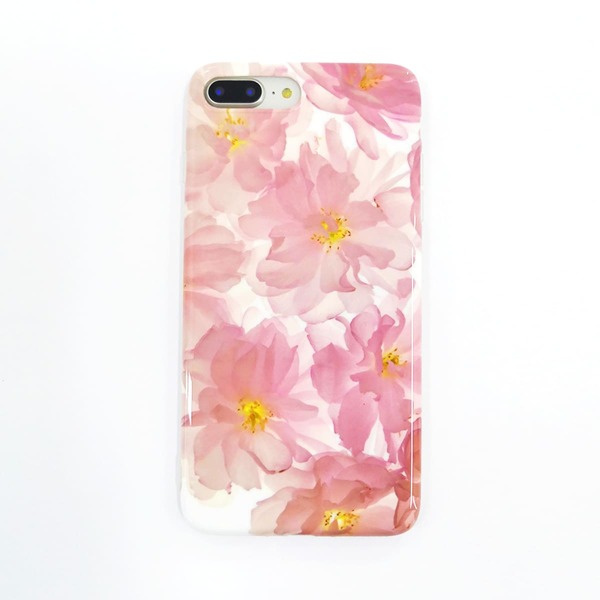 

1pc Flower Print iPhone Case, Multicolor