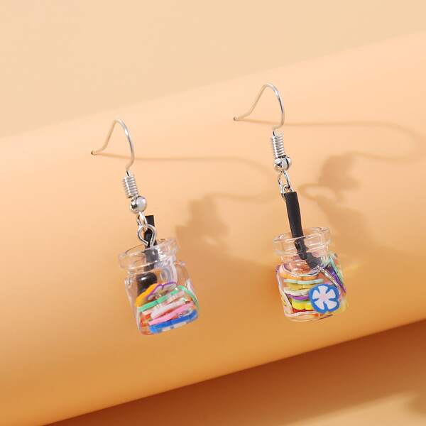 

Cup Charm Drop Earrings, Multicolor
