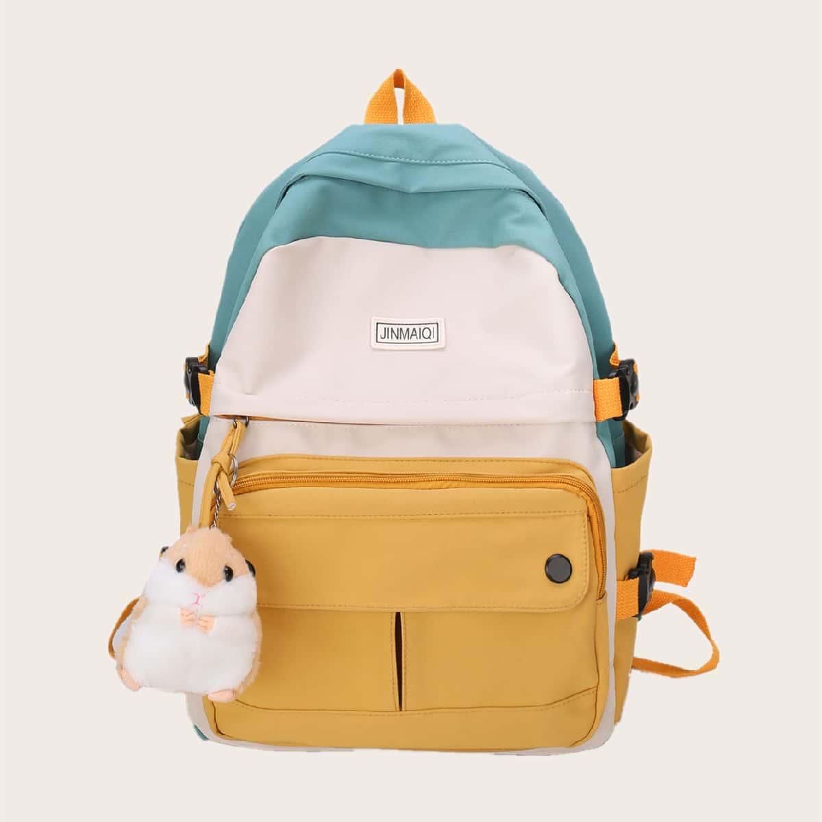 

Colorblock Large Capacity Backpack, Multicolor