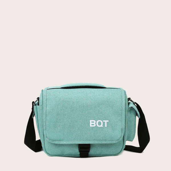 

Pocket Side Flap Satchel Bag, Green