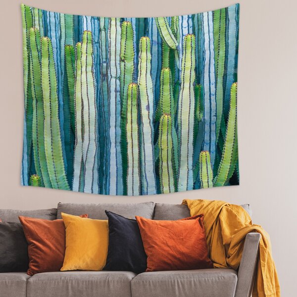 

Cactus Print Tapestry, Multicolor