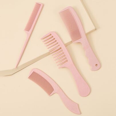 4件套实心造型梳套装/工具包，适用于所有发质的细齿宽齿发梳，发梳，梳子，美发工具，美发产品及配件，理发沙龙美容旅行必备，返校季，旅行度假必备，女士美发配件，刷子，发梳，梳子，解结梳，球形梳，迷你发梳，发梳套装，木梳，发梳，迷你发梳，解结梳，发梳，卷发梳，美发设备，旅行必备，旅行必备，发型，美发，发梳，背梳，造型梳，卷发梳，边缘梳，发梳，梳头发，发梳套装，梳头发，卷发梳，解结梳，女士发梳，头发，旅行，美发产品，美发工具，美发用品，理发师，理发师配件，理发店，美发设备