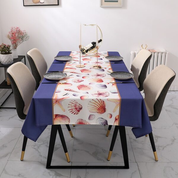 

Shellfish Print Tablecloth, Multicolor