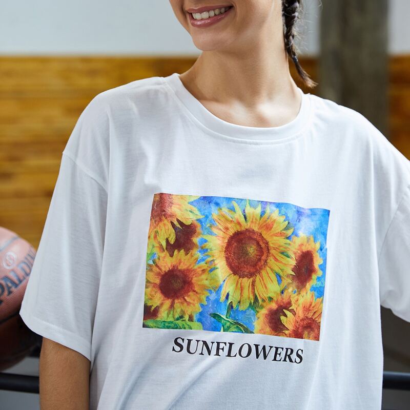 

Sunflower Tee Dress, White