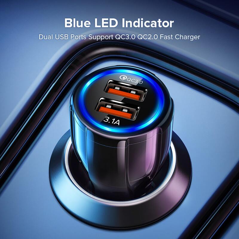 

1pc USB Car Charger, Black