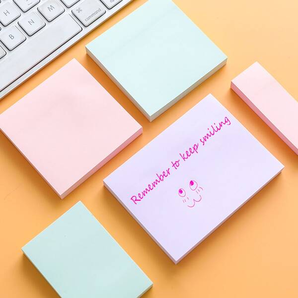 

4packs Solid Random Sticky Note, Multicolor